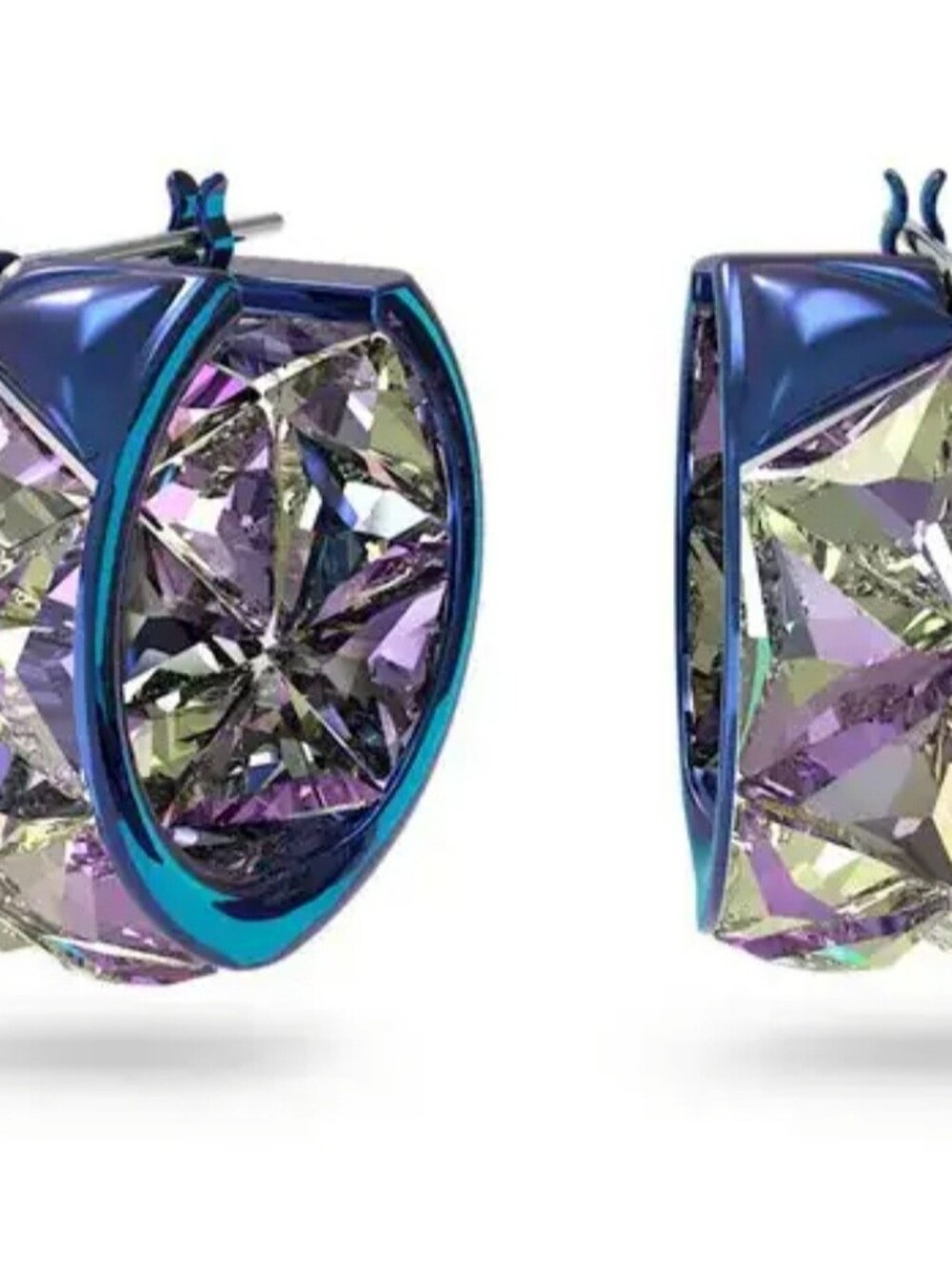Swarovski Curiosa Hoop Earrings with Purple Crystal Inlay - Women Jewelry